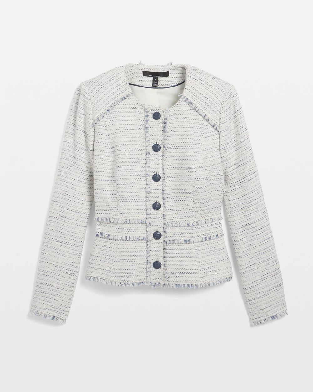 ジャケットその他 HUECLOSET Button Tweed Jacket SE280 Space Dye Tweed Jacket | White House Black Market